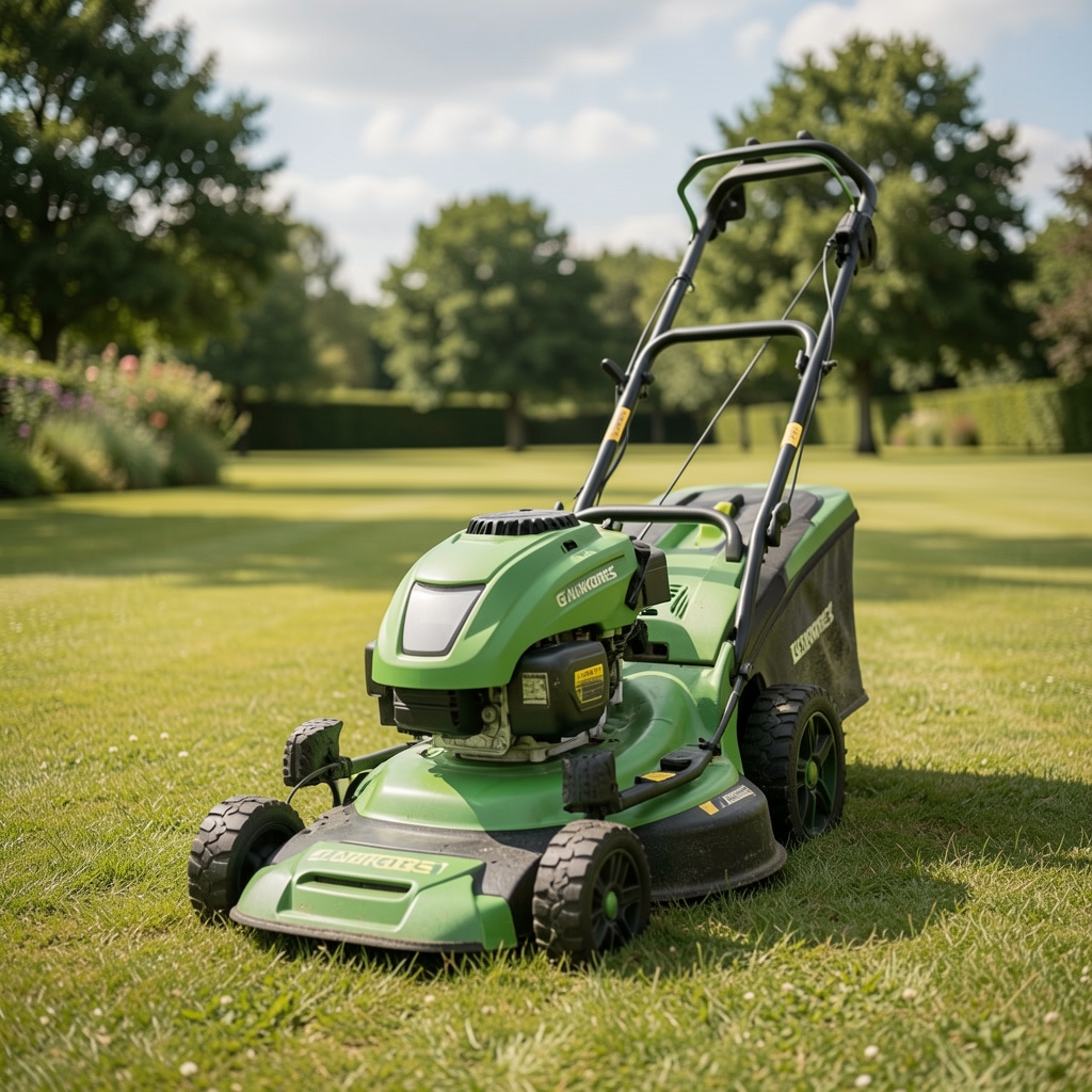 Greenworks G40DT30K2 akumulatorski aerofikator travnjaka 40V sa čeličnim valjcima na urednom travnjaku