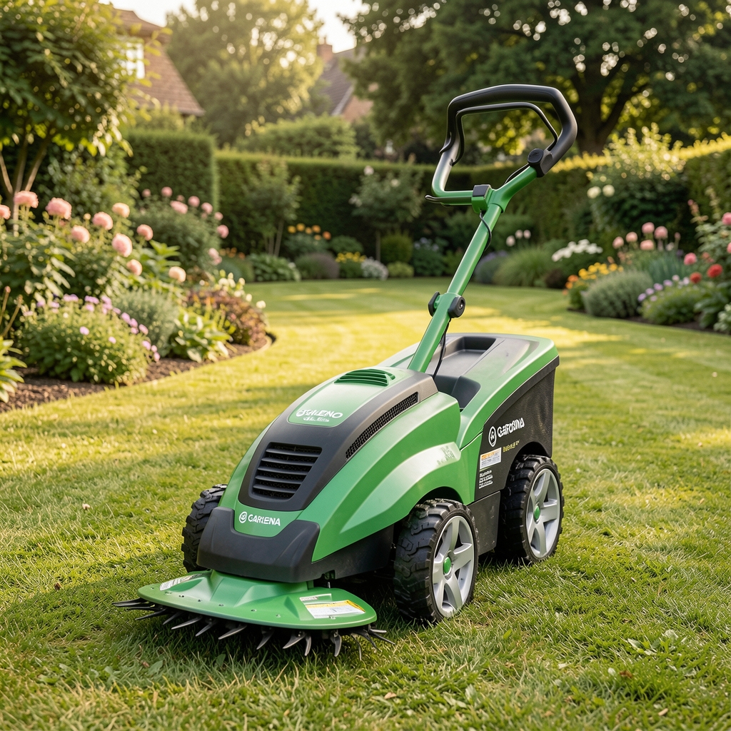 Gardena SILENO life 750 robotska kosačica zelene boje na čistom travnjaku